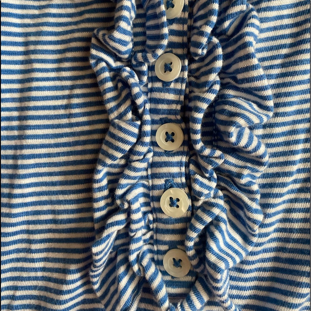 Old Navy Striped Ruffle Henley - Picture 2 of 5